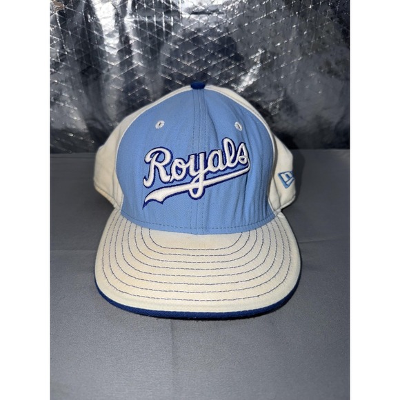 New Era Other - Vintage Kansas City Royals Hat Cap Fitted Mens 7 3/4 Blue MLB New Era Wool USA